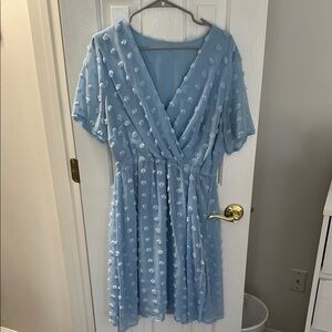 Elegant Blue Women's Dress